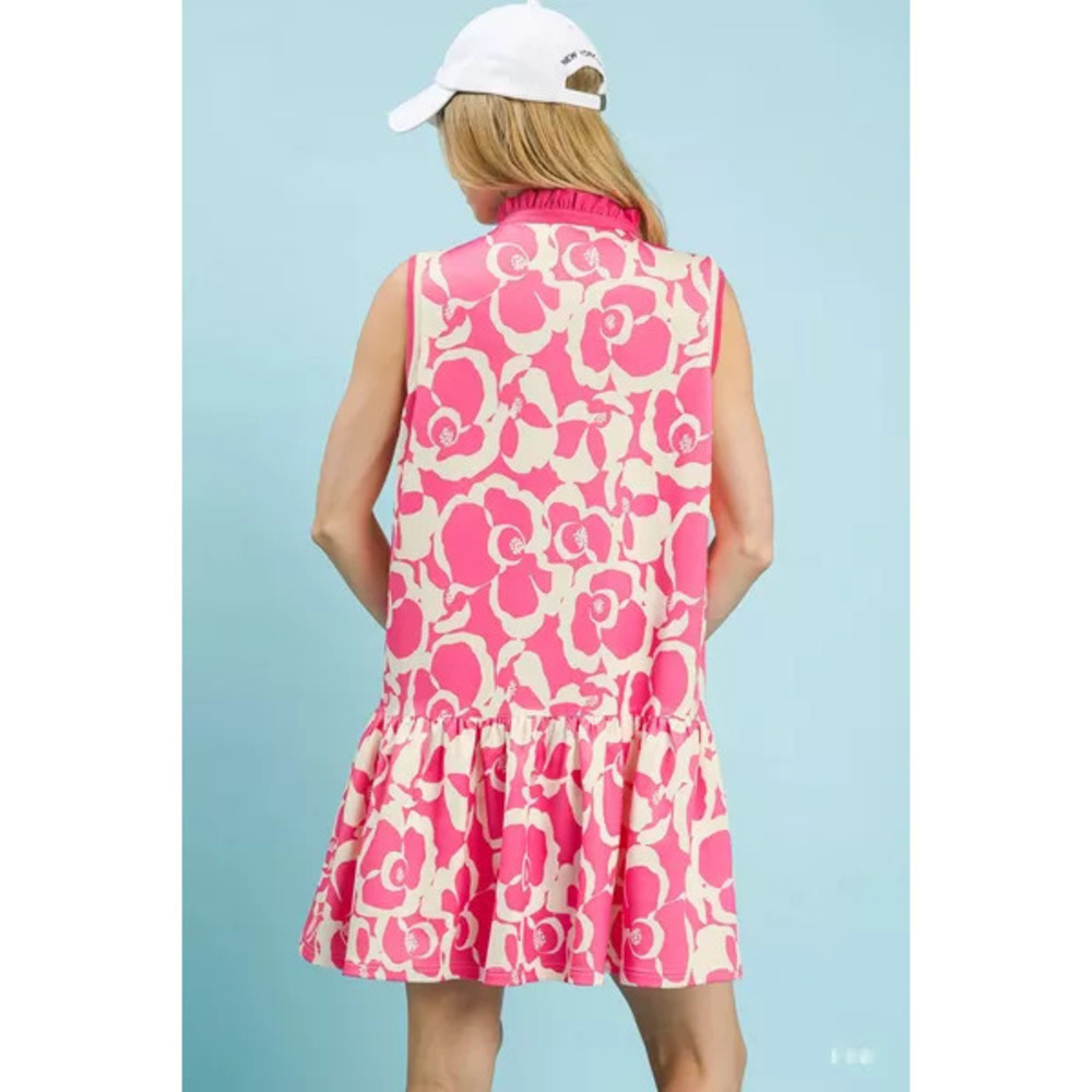 Umgee Floral Sleeveless Tiered Dress - Picture 3 of 3